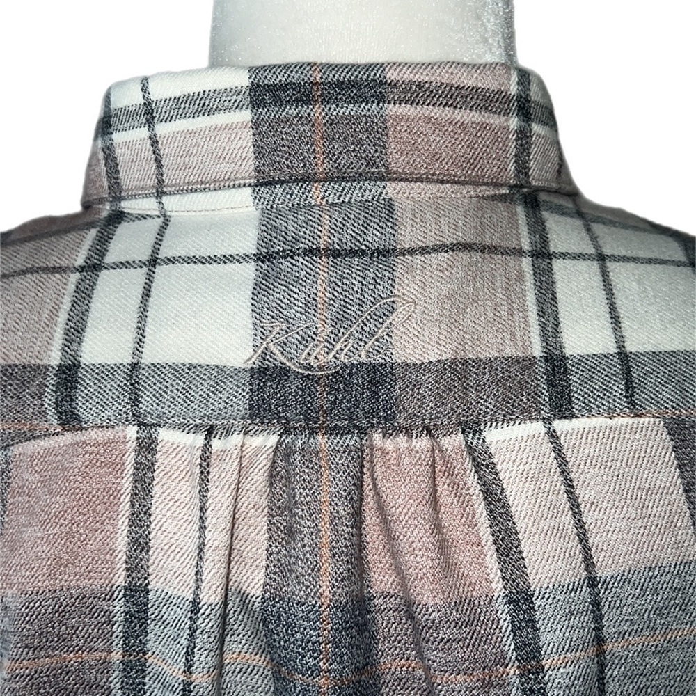 NWT $89 KUHL Women Long Sleeve Button Down Flannel Shirt Cedar Rose Color Large - Picture 4 of 12